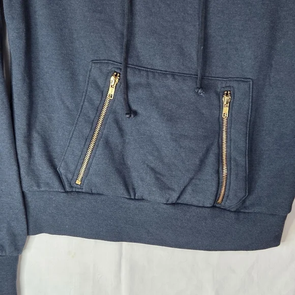 Aviator Nation Navy Blue Ninja Pullover Hoodie Zip Pocket Size X-Small - Picture 5 of 13